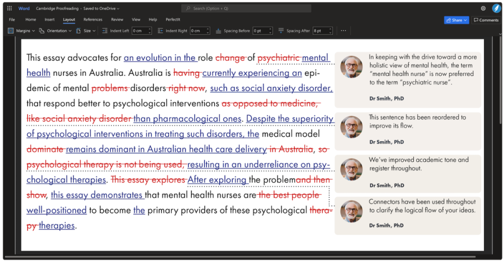 example of proofreading and editing services